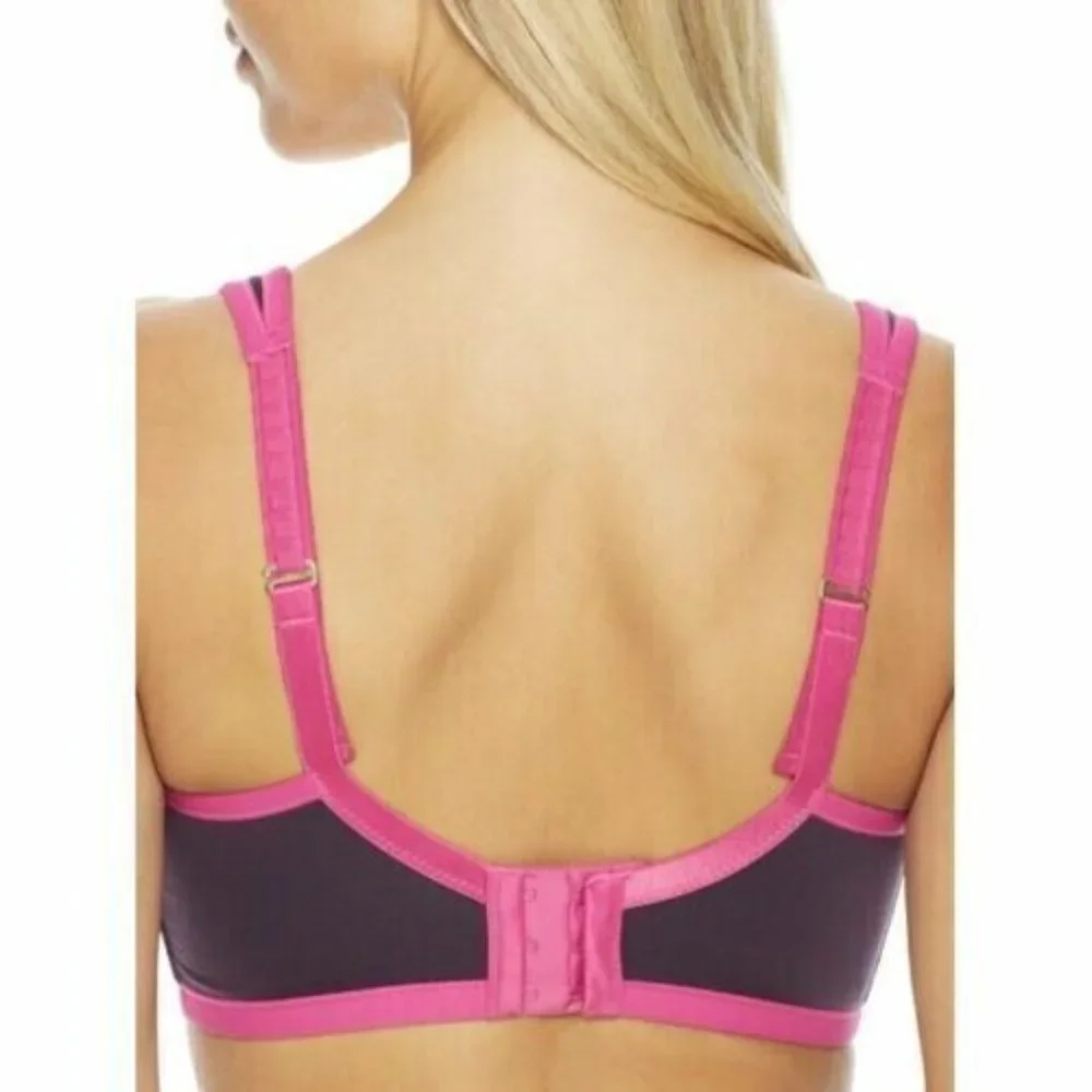 NATORI Power Yogi Sports Bra Convertible Underwire Purple 32D #731050 NEW $72 - Picture 2 of 8